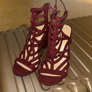 Like new red strappy heels